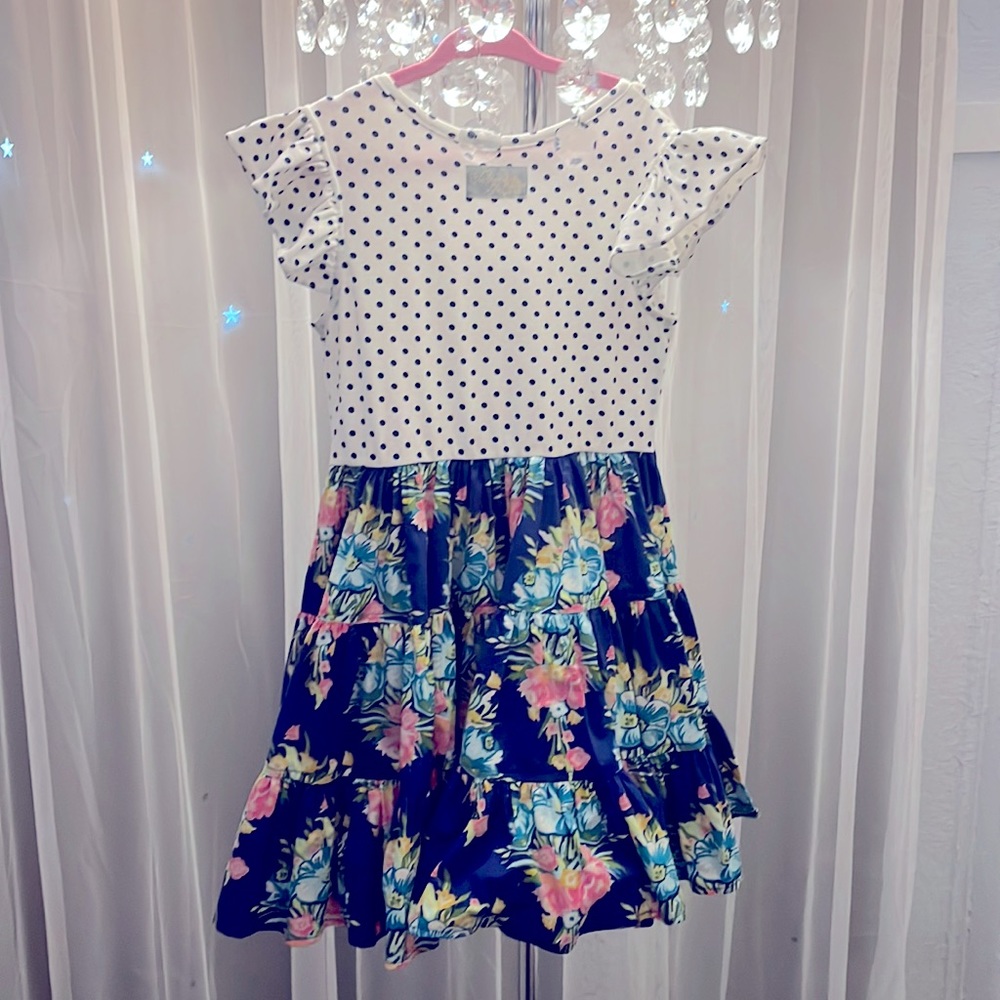 ELEANOR ROSE French Roses Flowy Spring Dress- Size 4-5 - Picture 4 of 6